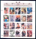American Illustrators Mint Sheet of 20 Stamps United States, 2001
